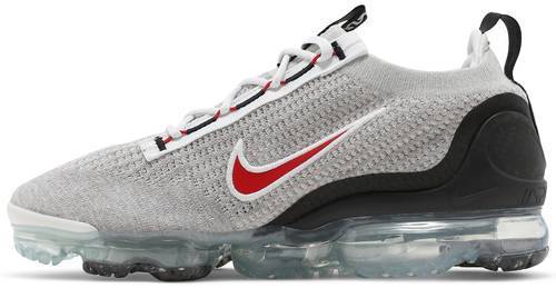 Air VaporMax 2021 Flyknit Light Bone University Red