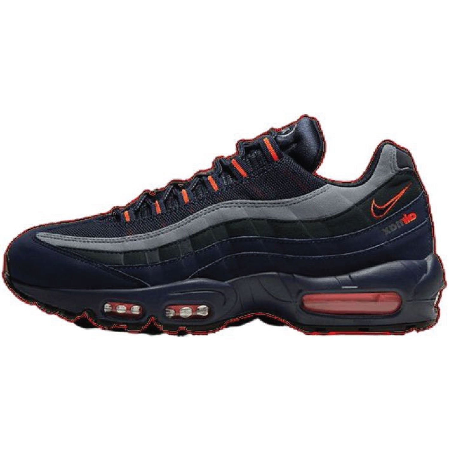 Air Max 95 logo navy orange