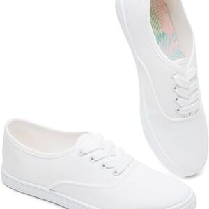 Women’s Classic White Canvas Sneakers – Sizes 7 to 10