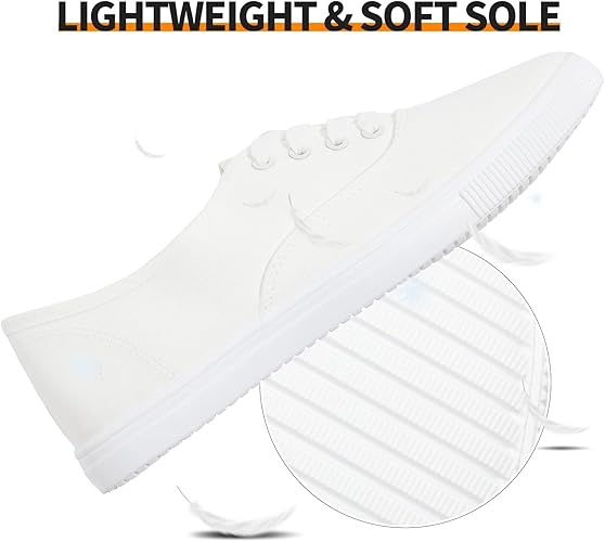 Women’s Classic White Canvas Sneakers – Sizes 7 to 10 - Image 3